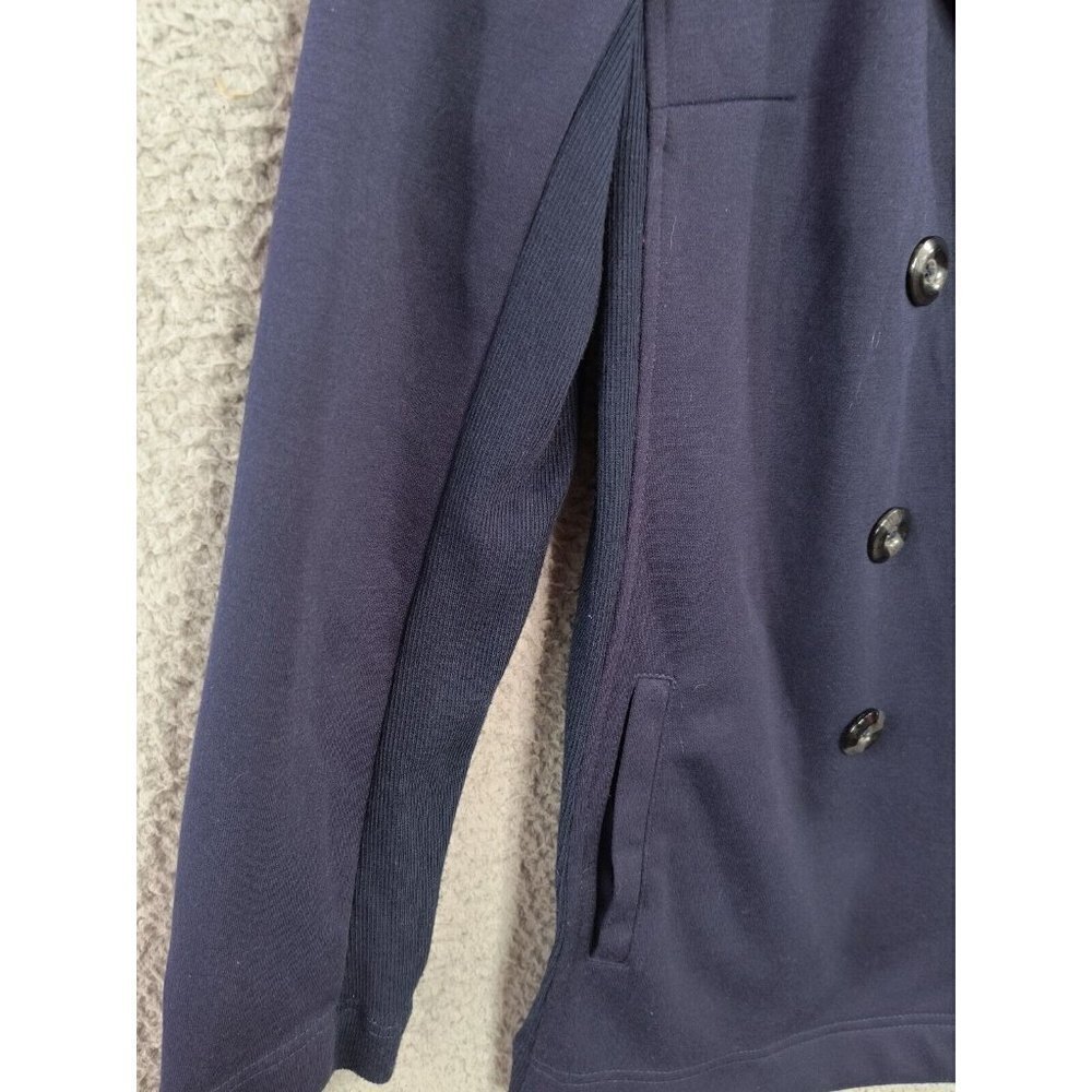 41 Hawthorn Stretch Button Blazer Sz Small Long Sleeve Navy Blue Collared‎ - Picture 2 of 10